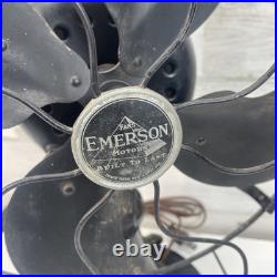 Vintage Emerson 73646 Electric Oscillating Steel Fan Blade 3 Speed Working Vintage Emerson 73646 Electric Oscillating Steel Fan Blade 3 Speed Working