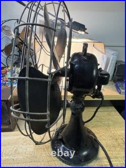 Vintage Emerson 77648-AG 16 3-Speed Oscillating Desk Fan Circa 1937 Art Deco