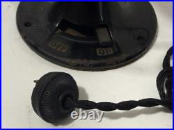 Vintage Emerson B Jr 8 Oscillating Black Cast Iron Metal Fan Antique