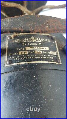 Vintage Emerson Electric 18 inch Table Fan Model 79646-AX SEE DESCRIPTION