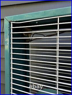 Vintage Emerson Electric F48WT-811 Metal Box Fan 2 Speed Aqua TESTED & WORKS