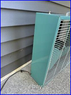Vintage Emerson Electric F48WT-811 Metal Box Fan 2 Speed Aqua TESTED & WORKS