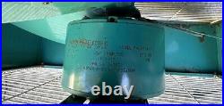 Vintage Emerson Electric F48WT-811 Metal Box Fan 2 Speed Aqua TESTED & WORKS