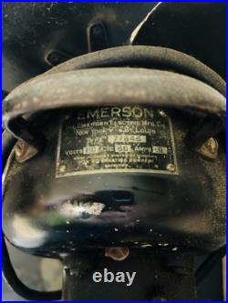Vintage Emerson Electric Fan 12 77646 Oscillator Works Amazing Antique Fan
