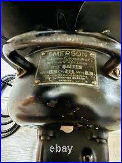 Vintage Emerson Electric Fan 12 77646 Oscillator Works Amazing Antique Fan