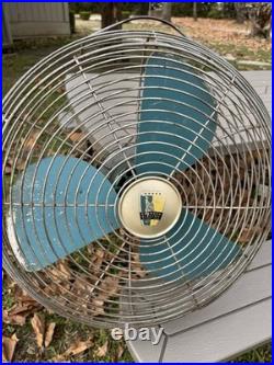 Vintage Emerson Electric Industrial Fan with New Cord & Original Switch Included