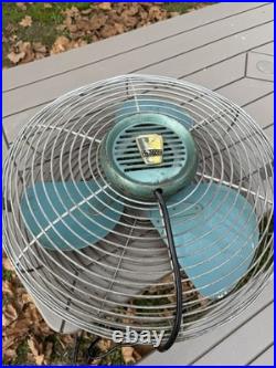 Vintage Emerson Electric Industrial Fan with New Cord & Original Switch Included