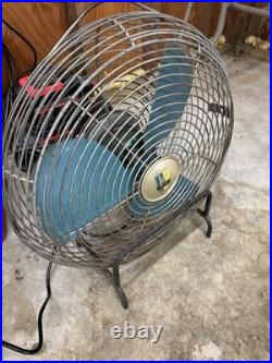 Vintage Emerson Electric Industrial Fan with New Cord & Original Switch Included