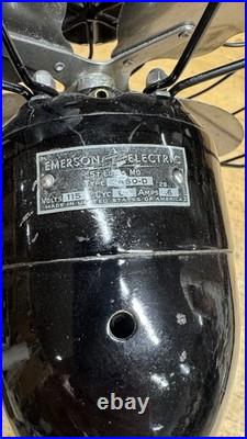 Vintage Emerson Fan Oscillating Bullet Back 2450-D Working
