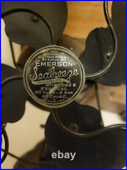 Vintage Emerson Seabreeze Type 3140 B, 8 Non-Osc. 110 Volt, 4 Amp, 60 Cycle Fan