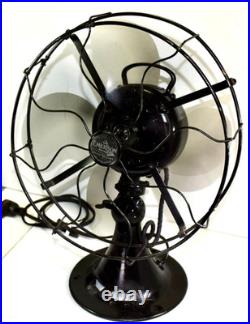 Vintage Emerson Type 73646 12 Oscillating Desk Fan 4 Blade St. Louis Works