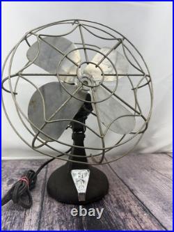 Vintage Eskimo Oscillating Metal Desk Fan Model 1005R Tested & Working
