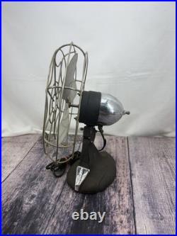 Vintage Eskimo Oscillating Metal Desk Fan Model 1005R Tested & Working