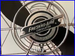 Vintage FRESH'ND AIR CIRCULATOR 3 SPEED Pull Chain Desk Fan 1700 Works Great 17
