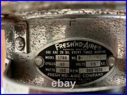 Vintage FRESH'ND AIR CIRCULATOR 3 SPEED Pull Chain Desk Fan 1700 Works Great 17