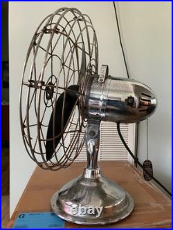 Vintage FRESH'ND AIR CIRCULATOR 3 SPEED Pull Chain Desk Fan 1700 Works Great 17