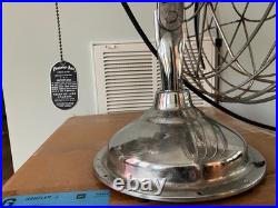 Vintage FRESH'ND AIR CIRCULATOR 3 SPEED Pull Chain Desk Fan 1700 Works Great 17
