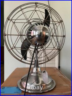 Vintage FRESH'ND AIR CIRCULATOR 3 SPEED Pull Chain Desk Fan 1700 Works Great 17
