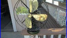 Vintage Fan Antique Fan Emerson Fan Brass Blade Fan DC Fan Runs On Ac A+ Blower