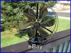 Vintage Fan Antique Fan Ge Fan 6 Wing 3 Star Brass Blade Fan Brass Cage Fan 1915