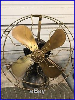 Vintage Fan Antique Fan Vintage Ge Fan Brass Blade Fan General Electric Fan