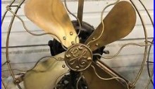 Vintage Fan Antique Fan Vintage Ge Fan Brass Blade Fan General Electric Fan