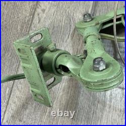 Vintage Fostoria Ohio Original Desk Fan Metal Mount Extend Art Deco Green 9