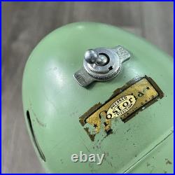 Vintage Fostoria Ohio Original Desk Fan Metal Mount Extend Art Deco Green 9