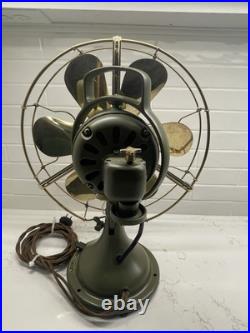 Vintage GE 6 Blade Brass Cage Rare 13 2-Star Fan Nicely Restored Vintage GE 6 Blade Brass Cage Rare 13 2-Star Fan Nicely Restored