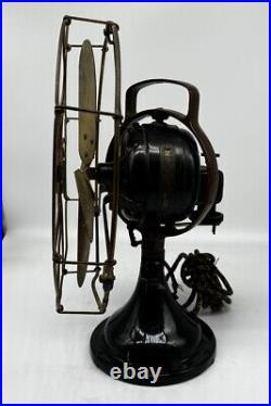 Vintage GE AD1 12 brass Blade 3 Speed Oscillating fan 75423/for Parts Read