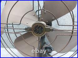 Vintage GE Electric Fan Adjustable Oscillating Vortalex 4 Blade 16 3Spd Working