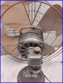 Vintage GE Electric Fan Adjustable Oscillating Vortalex 4 Blade 16 3Spd Working