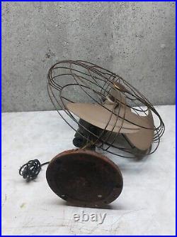 Vintage GE Electric Fan Adjustable Oscillating Vortalex 4 Blade 16 3Spd Working