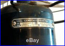 Vintage GE General Electric 3 Speed Fan Works Cage 1930s 1940s Antique Black