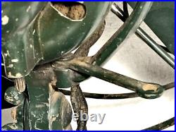 Vintage GE General Electric Oscillating Fan Small Size Wire Cage OD Green Works