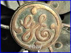 Vintage GE General Electric Oscillating Fan Small Size Wire Cage OD Green Works