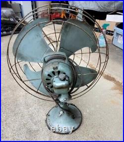 Vintage GE General Electric Vortalex 16 3 Speed Oscillating Fan WORKING