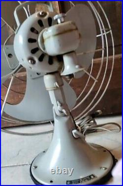Vintage GE General Electric Vortalex 18 3 Speed Metal Cage Oscillating Fan NICE
