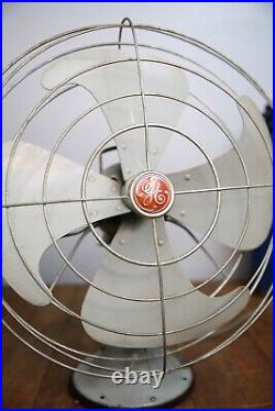 Vintage GE General Electric Vortalex Metal Blades 3 Speed Oscillating Fan 16