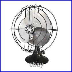 Vintage GE General Electric Vortalex Metal Cage Oscillating Desk Fan Works