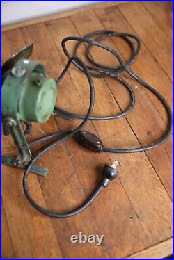 Vintage GM industrial Desk Fan Motor Green tabletop electric fan Parts Repair