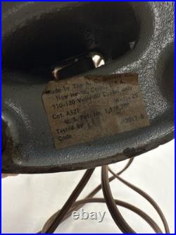 Vintage Ge Polar Cub Brass Electric Desk Fan 6 P-4440 Original Sticker On Base