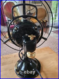 Vintage General Electric 12 Inch Brass Blade Fan Restored