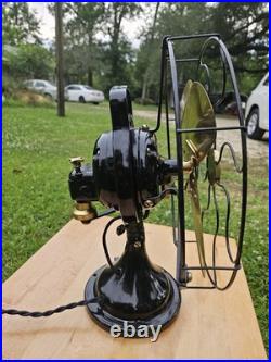 Vintage General Electric 12 Inch Brass Blade Fan Restored