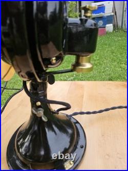 Vintage General Electric 12 Inch Brass Blade Fan Restored