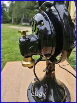 Vintage General Electric 12 Inch Brass Blade Fan Restored