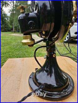 Vintage General Electric 12 Inch Brass Blade Fan Restored