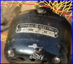 Vintage General Electric Desk Fan oscillating industrial metal blade cage net