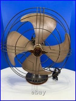 Vintage General Electric GE Vortalex 16 Oscillating Desk Fan 3 Speed FM16V1