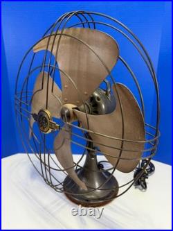 Vintage General Electric GE Vortalex 16 Oscillating Desk Fan 3 Speed FM16V1